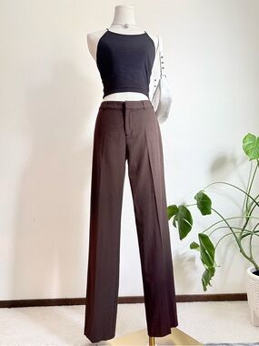 Vintage Old Navy Mid Rise Straight Trousers 90s Y2K Minimalist Classic